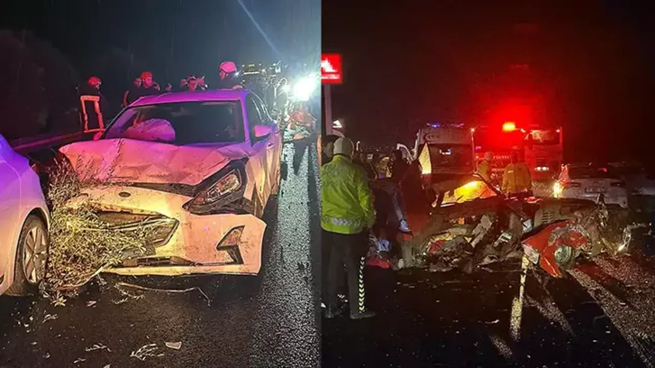 Manisa'da zincirleme trafik kazası: 2 ölü, 2 yaralı