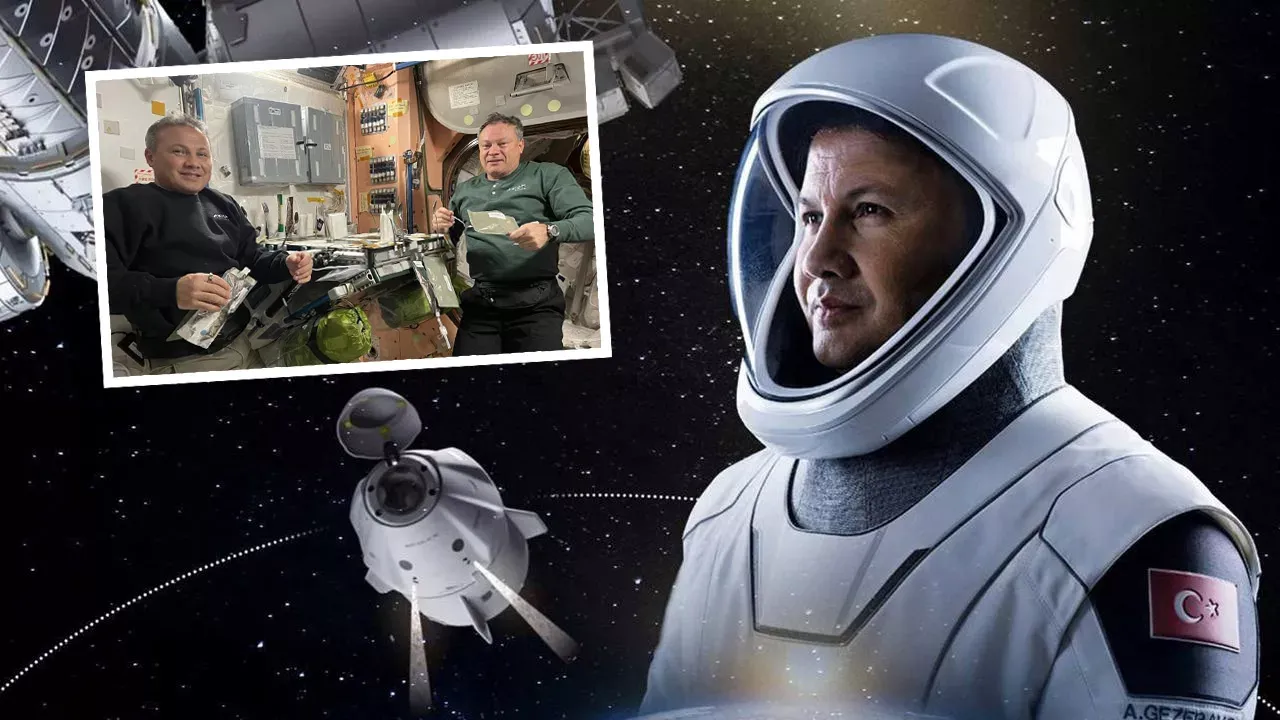 Uzaydaki ilk Türk astronot Gezeravcı'dan yemek paylaşım