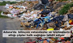 Adana’da  bilinçsiz vatandaşlar ve işletmelerin attığı çöpler halk sağlığını tehdit ediyor