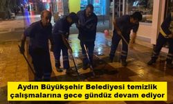 Aydın Büyükşehir Belediyesi temizlik çalışmalarına gece gündüz devam ediyor