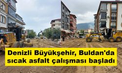 Denizli Büyükşehir, Buldan'da sıcak asfalt çalışması başladı