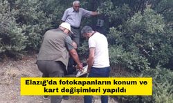 Elazığ’da fotokapanların konum ve kart değişimleri yapıldı