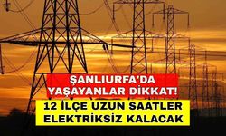 Dikkat! Urfa'nın 12 ilçesinde elektrik kesintisi bekleniyor -13 Ekim Şanlıurfa elektrik kesintisi