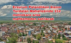 Erzurum Palandöken Kazım Yurdalan Mahallesinde 152 metrekare arsa mahkemeden satılacak