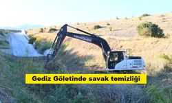 Gediz Göletinde savak temizliği