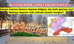 Malatya kaçıncı derece deprem bölgesi, fay hattı geçiyor mu? Malatya deprem riski yüksek ilçeleri hangisi?