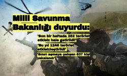 Milli Savunma Bakanlığı duyurdu: 'Son bir haftada 252 terörist etkisiz hale getirildi!'