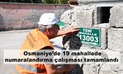 Osmaniye’de 19 mahallede numaralandırma çalışması tamamlandı
