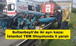 Sultanbeyli'de iki ayrı kaza: İstanbul TEM Otoyolunda 5 yaralı