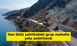 Van Gölü sahilindeki grup mahalle yolu asfaltlandı