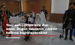 Yeni evli çiftten sıra dışı adım: Düğün takılarını Filistin halkına bağışlayacaklar