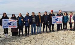 Van Gölü Aktivistleri Derneği üyeleri kuraklığa dikkat çekmek için 15 kilometre yürüdü