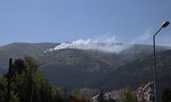 Bursa'da Uludağ'ın eteklerinde korkutan yangın