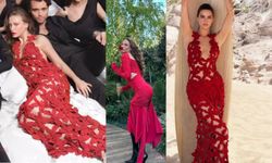 Serenay Sarıkaya Kendall Jenner'la pişti oldu: Kırmızı gala elbisesinin fiyatı ne kadar?