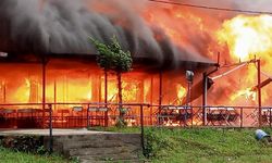 Trabzon'da korkutan yangın: Düğün salonu kullanılamaz hale geldi