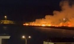 Samsunspor taraftarlarından coşkulu kutlama: Meşaleler otluk alanda yangın çıkardı!