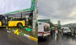 Avcılar'da İETT otobüsü 3 araca çarpıp akaryakıt istasyonuna daldı: 1'i ağır 3 yaralı
