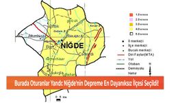 Burada Oturanlar Yandı: Niğde'nin Depreme En Dayanıksız İlçesi Seçildi!