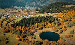 Artvin'de sonbahar masalı: Rutav Gölü'nde sakin anlar!