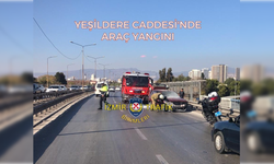 İzmir Yeşildere Caddesi'nde araç yangını!