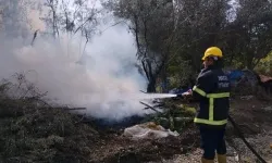 Hatay Erzin’de zeytinlik alanda yangın çıktı