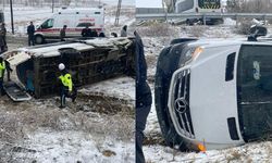 Muş'ta servis minibüsü devrildi: Sürücü ile 15 öğretmen yaralandı