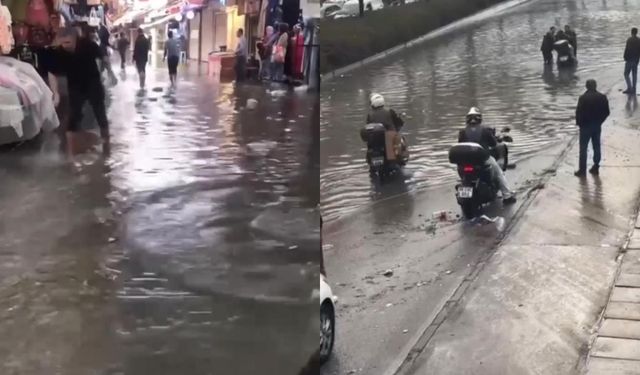 İzmir'de sağanak hayatı felç etti: Araçlar yolda kaldı, Kemeralt'nı su bastı...