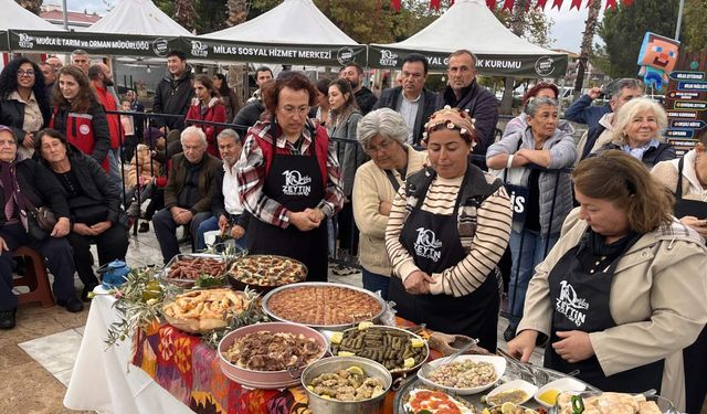 Milas'ta Zeytin Hasat Şenliği'nde Yemek Yarışması Heyecanı