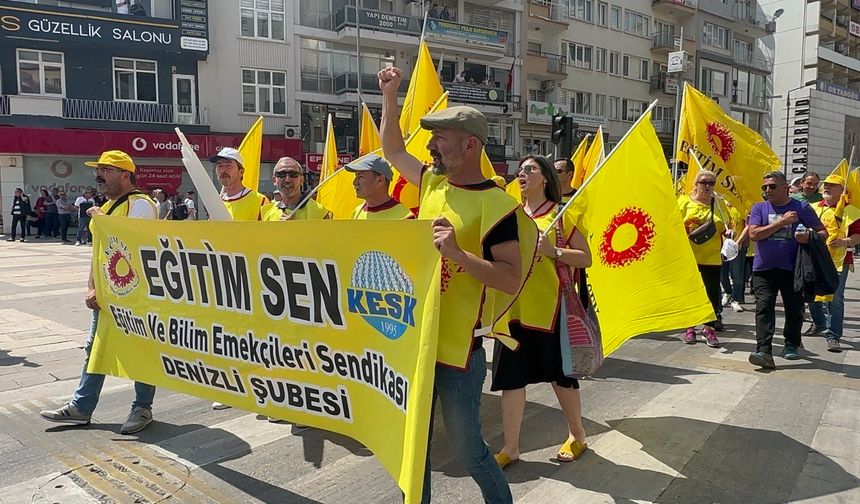 Denizli'de 1 Mayıs kutlaması: İşçiler ilk kez bir araya geldi