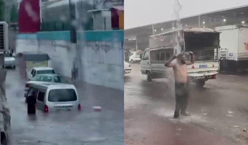 Adana'da sağanak yağış kabusu: Sokaklar su altında!