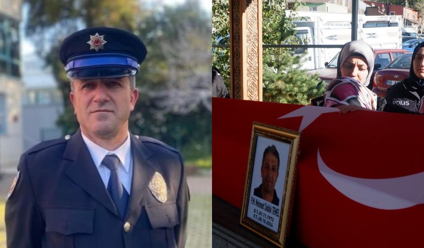 Polis memuru Mehmet Sıddık Temel son yolculuğuna uğurlandı