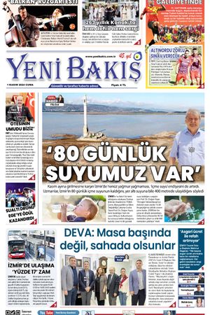 01.11.2024 Yeni Bakış Gazetesi