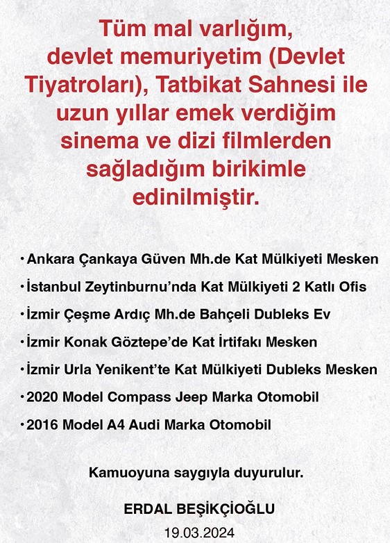 Chp Ankara Etimesgut Belediye Baskan Adayi Erdal Besikcioglu Mal Varligi Ne Kadar 2024-1