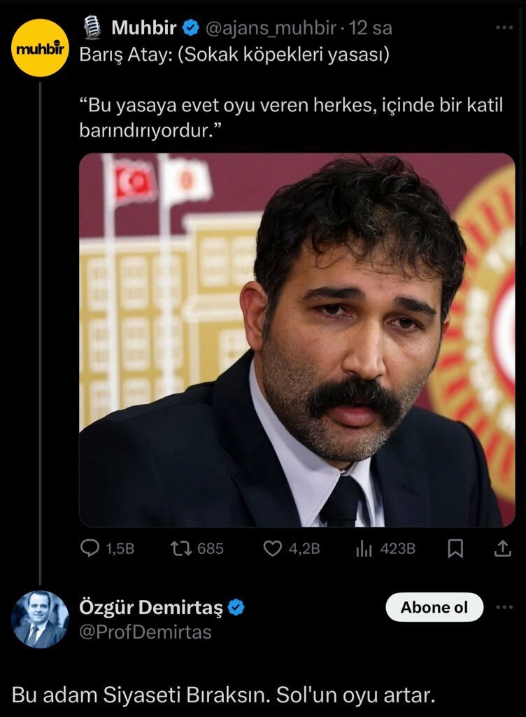 Ozgur Demirtas Baris Atay Tartismasi Alevlendi Bu Adam Siyaseti Biraksin Solun Oyu Artar 1