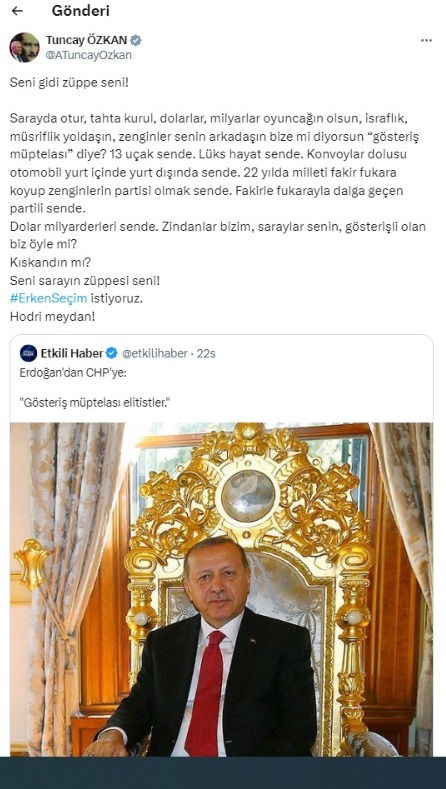 Tuncay Ozkan Ne Dedi Cumhurbaskani Erdogan Tuncay Ozkana Neden Dava Acti