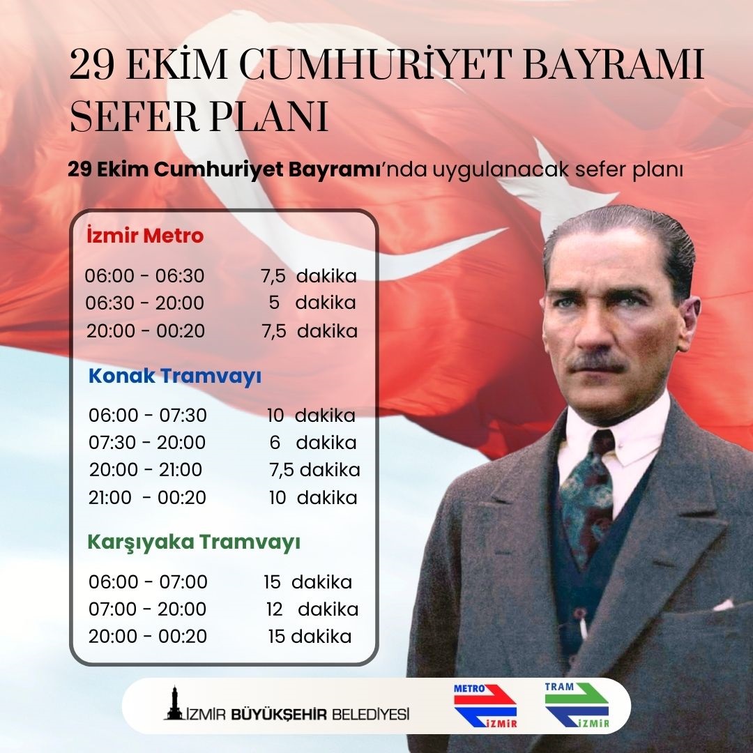 29 Ekime Ozel Izmir Metro Ve Tramvay Sefer Plani Aciklandi